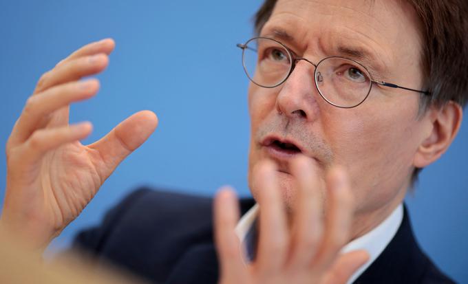 Karl Lauterbach, nemški minister za zdravje.   | Foto: Reuters