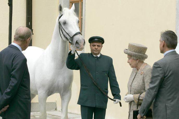 kraljica Elizabeta in konj | Foto STA