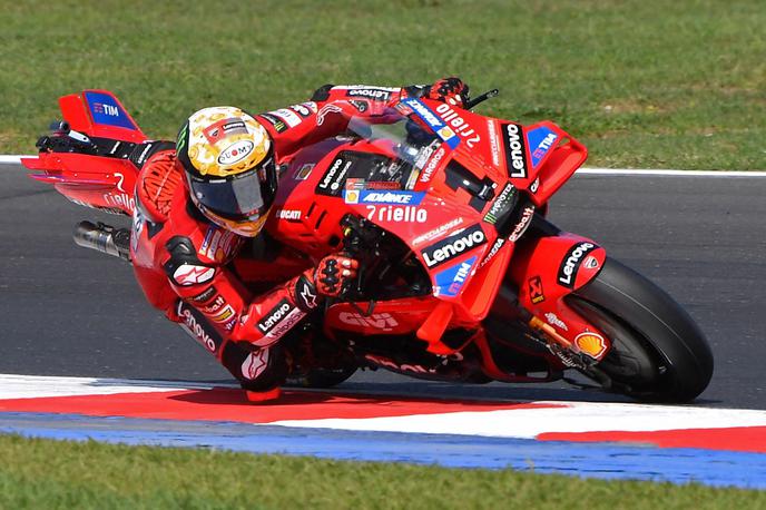 Francesco Bagnaia  Ducati |  Francesco Bagnaia si je opoldne pridirkal prvo štartno mesto za popoldanski šprint in nedeljsko veliko nagrado. | Foto Reuters