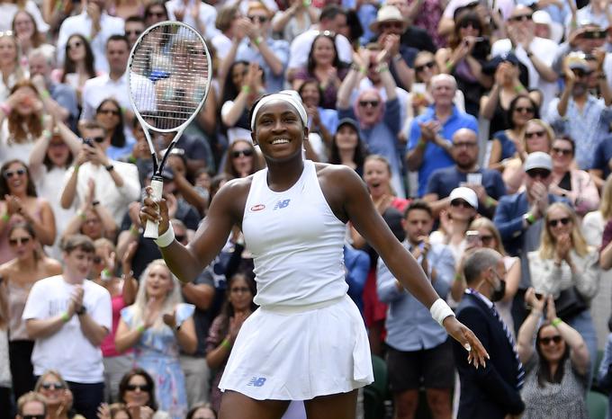 Coco Gauff se je še drugič v Wimbledonu prebila med 16 najboljših. | Foto: Reuters