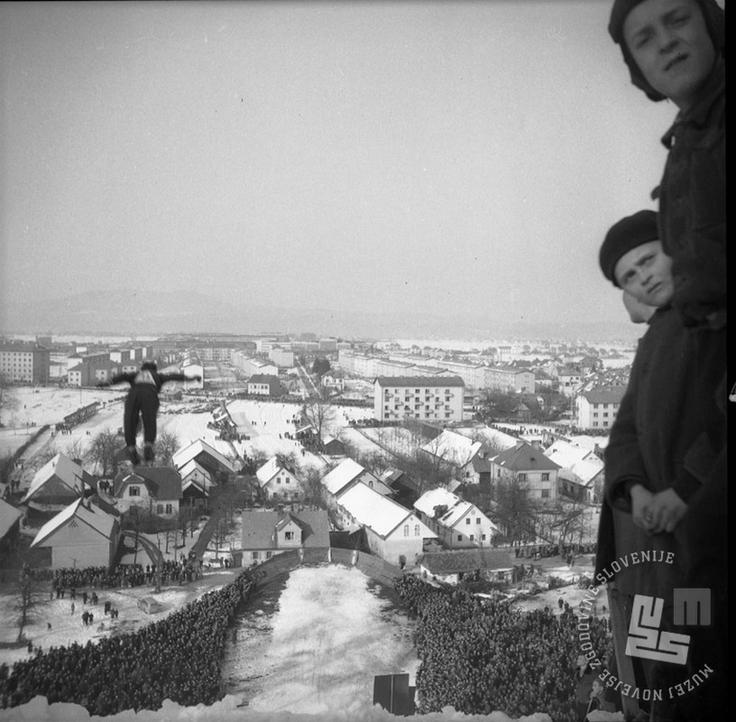 skakalnica Fotografija je nastala leta 1962. | Foto: Edi Šelhaus, hrani MNZS
