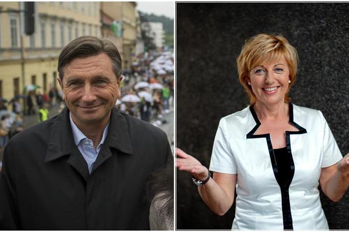 Lanska dobitnika bodeče neže sta bila predsednik države Borut Pahor in voditeljica Odmevov na TV Slovenija Rosvita Pesek. | Foto: 