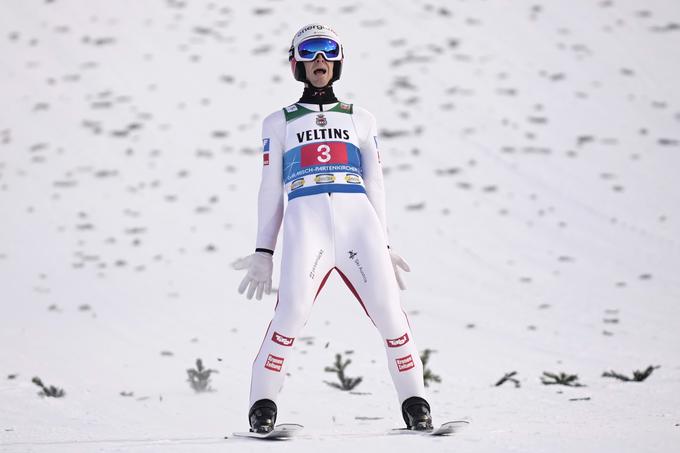 Michael Hayboeck je s 145 metri postavil rekord skakalnice. | Foto: Guliverimage