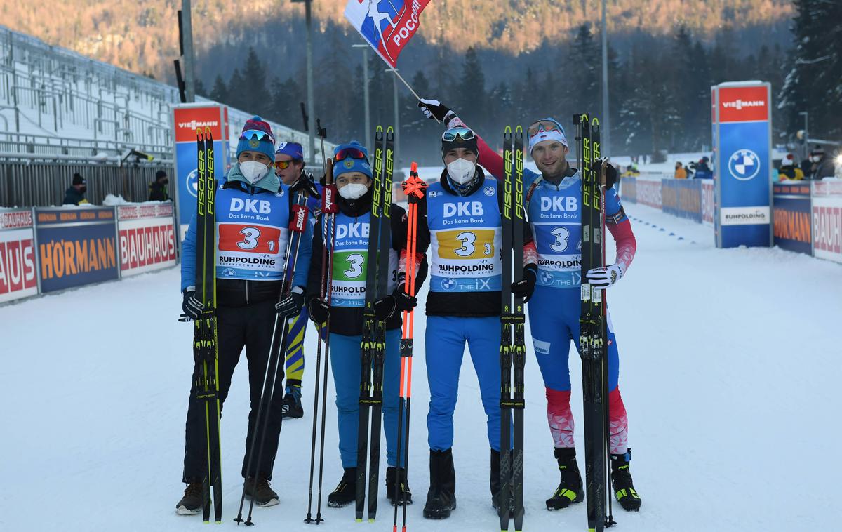 Ruhpolding, štafeta Rusije, biatlon | Rusi so zmagovalci štafetne tekme v Ruhpoldingu. | Foto Guliverimage