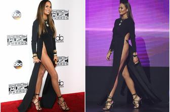 Chrissy Teigen na American Music Awards dražila z obleko, ki razgalja