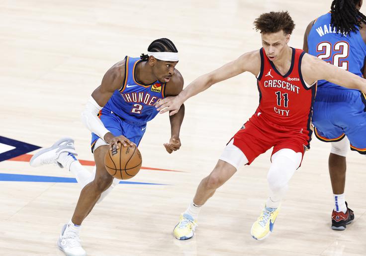 Shai Gilgeous-Alexander je bil s 33 točkami prvi strelec večera. | Foto: Reuters