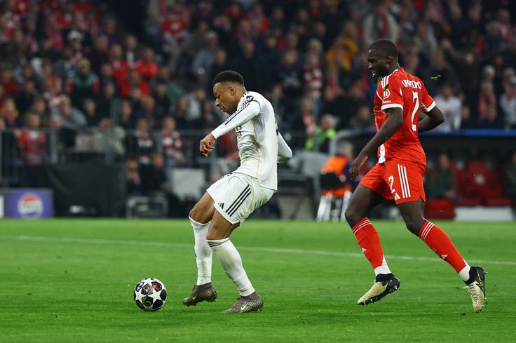 Kylian Mbappe je zdel tretji gol za Real. | Foto: Reuters