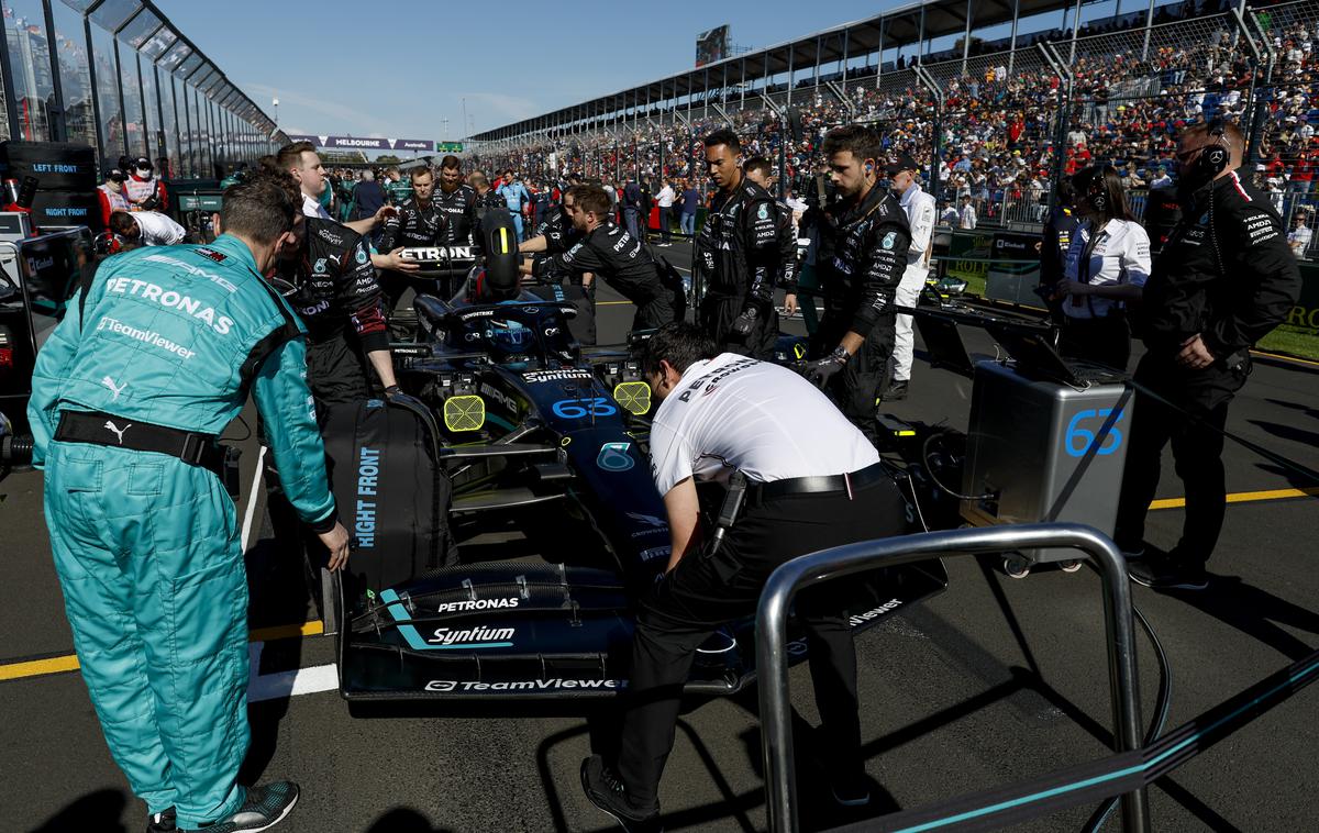 Melbourne George Russell Mercedes | George Russell napoveduje velike spremembe na W14. | Foto Guliver Image