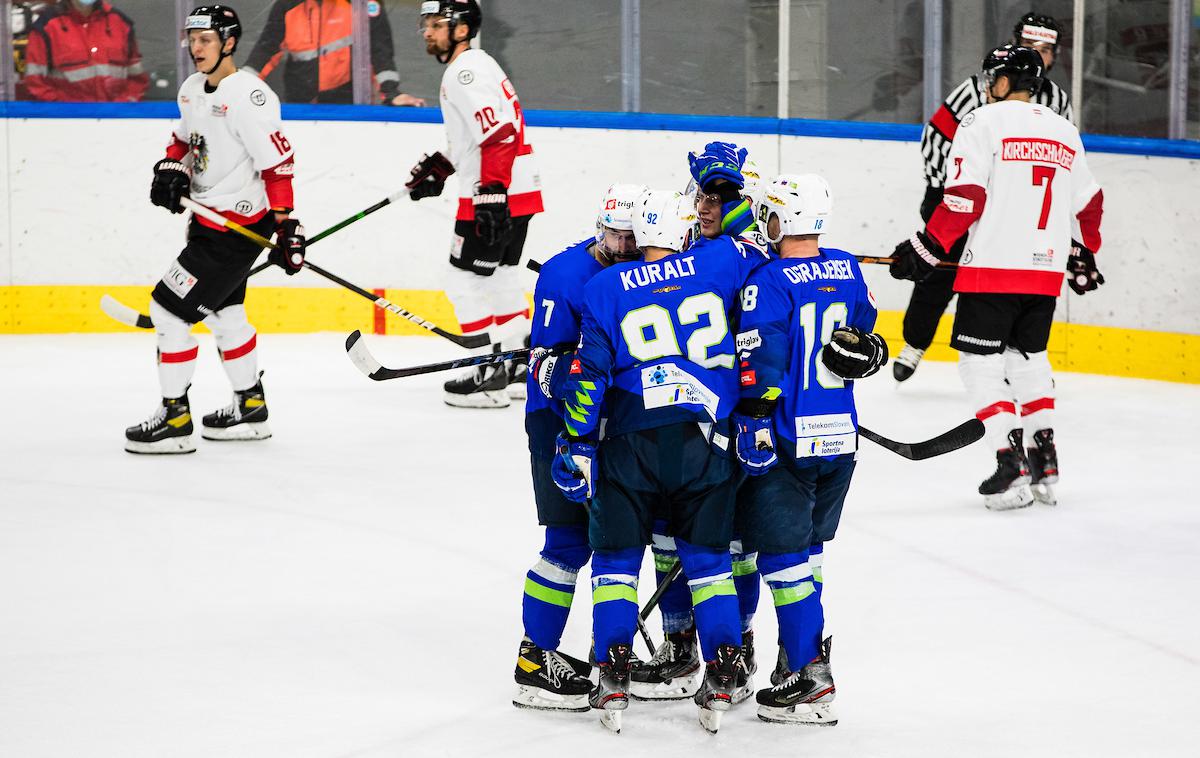 Hokej: Slovenija - Avstrija | Slovenci so na uvodni tekmi domačega turnirja premagali Avstrijce. | Foto Grega Valančič/Sportida