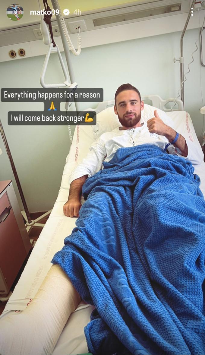  "Vse se zgodi z razlogom. Vrnil se bom še močnejši." | Foto: Instagram