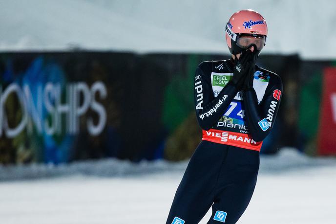 Planica ekipna tekma svetovnega prvenstva Karl Geiger | Karl Geiger je bil pozitiven na testu na novi koronavirus. | Foto Vid Ponikvar
