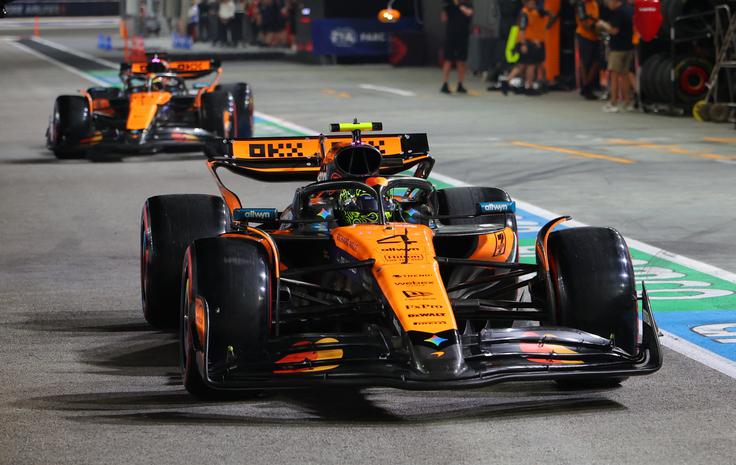 Lando Norris je bil dve mesti za Oscarjem Piastrijem. | Foto: Reuters