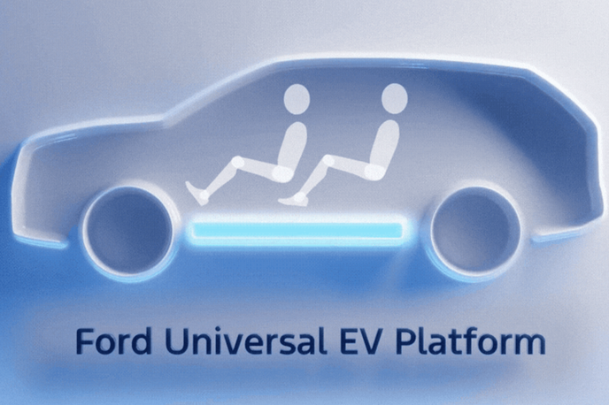Ford platforma | Skica prihodnjega avtomobila z nove Fordove električne platforme. | Foto Ford