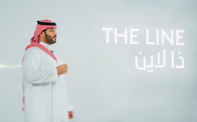 Savdski prestolonaslednik Mohamed bin Salman ob predstavitvi projekta Črta (The Line) | Foto: Reuters