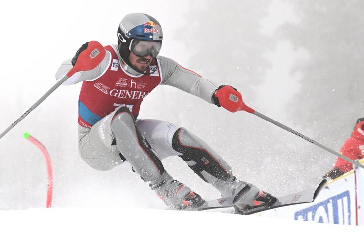 Zvezdniku Marcelu Hirscherju prva vožnja ni uspela, tako da ga nismo videli v finalu. | Foto: Guliverimage