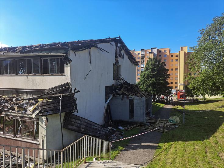 Posledice požara OŠ Bistrica | Foto: Bralka