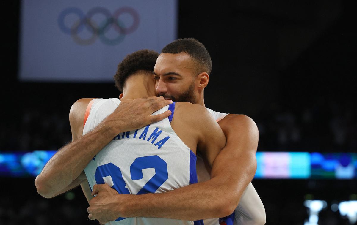 Pariz 2024 košarka polfinale Francija Victor Wembanyama Rudy Gobert | Rudy Gobert ne bo igral na evropskem prvenstvu. | Foto Reuters