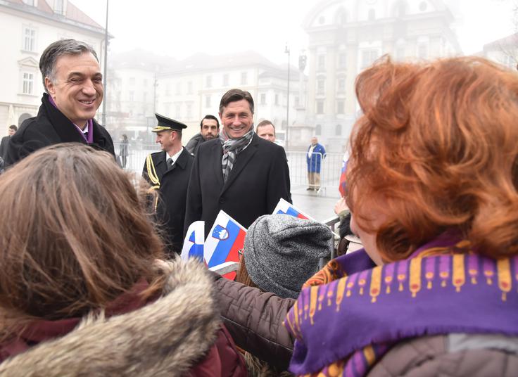 Borut Pahor in Filip Vujanović | Foto: Bobo