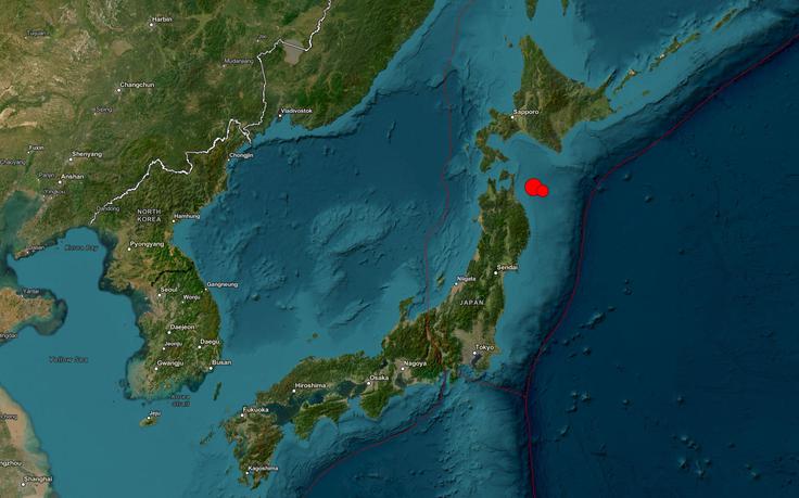 potres Japonska | Foto: USGS