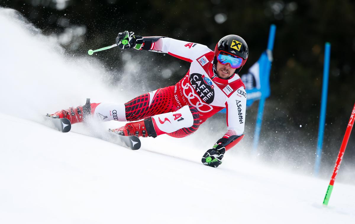 Marcel Hirscher | Marcel Hirscher je še šestič zmagal v veleslalomu v Alta Badii.  | Foto Getty Images