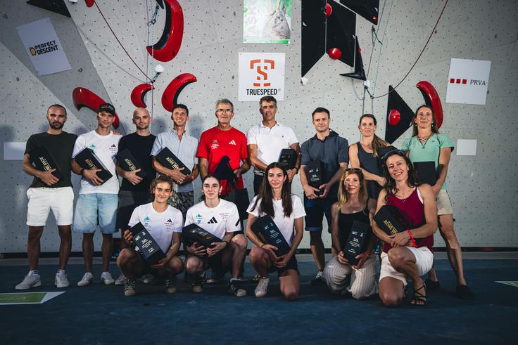Organizatorji so se pred finalom spomnili na vse slovenske finaliste domače tekme v težavnosti. | Foto: Grega Valančič/PZS