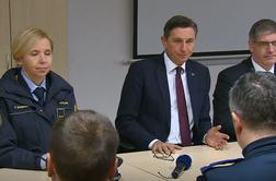 Pahor danes obiskal policijo in vojsko na meji #video