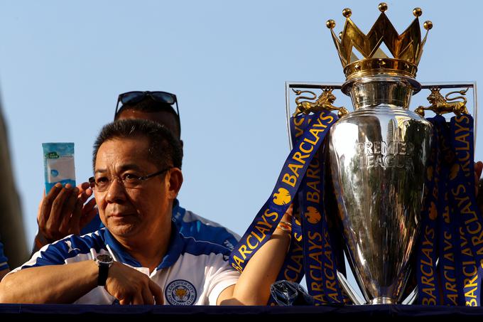 Tajski lastnik Leicester Cityja Vichai Srivaddhanaprabha naj bi bil na krovu strmoglavljenega helikopterja. | Foto: Reuters