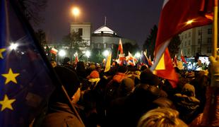 Protesti v Varšavi se nadaljujejo