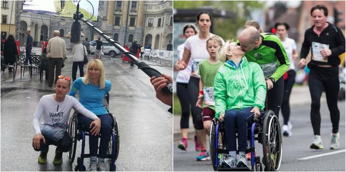 Mateja Pintar in njen partner Peter sta pretekla 13 kilometrov. Fotografija na levi strani je posneta danes, na desni pa pred letom dni. | Foto: 