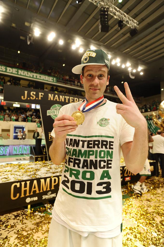Stephen Brun je tako leta 2013 proslavljal naslov francoskega prvaka z moštvom Nanterre. | Foto: Guliverimage/Vladimir Fedorenko