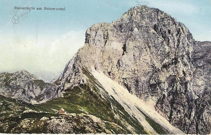Kamniško sedlo s Planjavo. Razglednica je bila odposlana 24. avgusta 1924. | Foto: Kamra.si