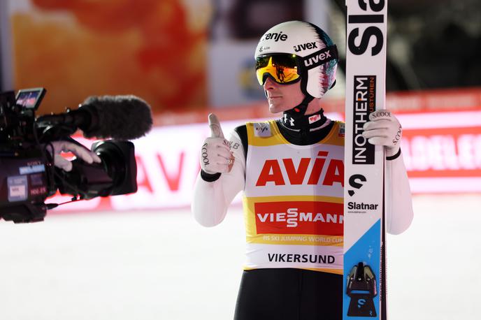 Domen Prevc Vikersund 2026 | Domen Prevc je v soboto osvojil peto mesto, danes pa ni dobil priložnosti leteti v vetrovnem Vikersundu. | Foto Reuters