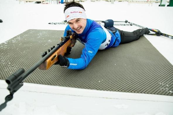 Slovenski kajakaši so se prelevili v biatlonce (foto)