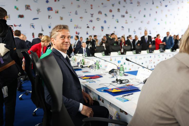 Golob v Tirani opozoril na izzive prihodnosti. | Foto: Žan Kolman/KPV