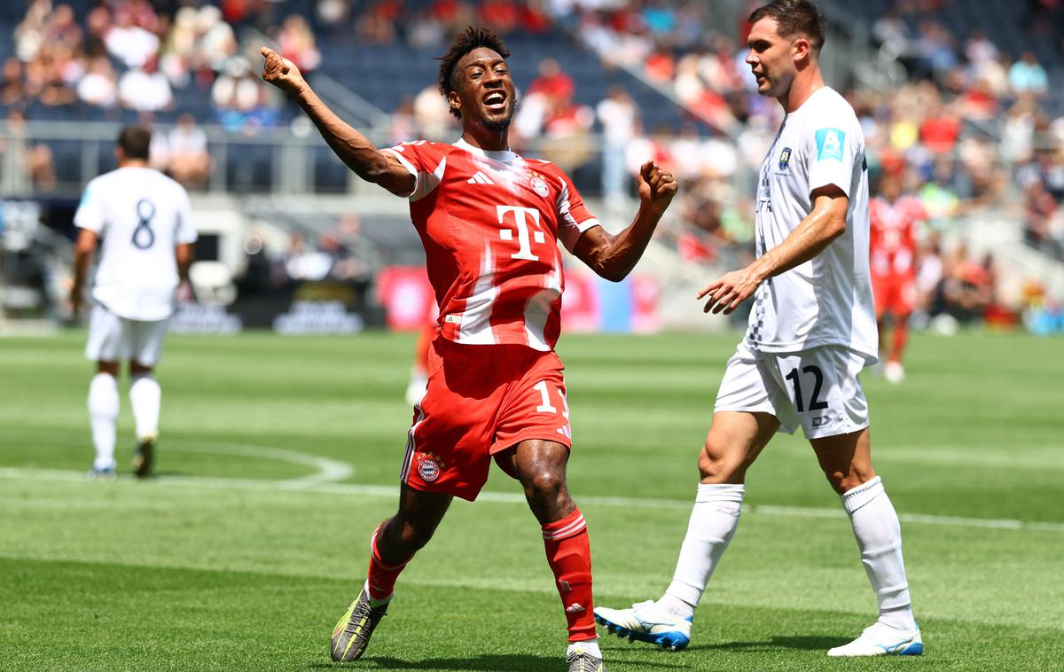 klubsko SP Bayern München Kingsley Coman | Kingsley Coman in Thomas Müller sta dala po dva gola, Jamal Musiala tri. | Foto Reuters