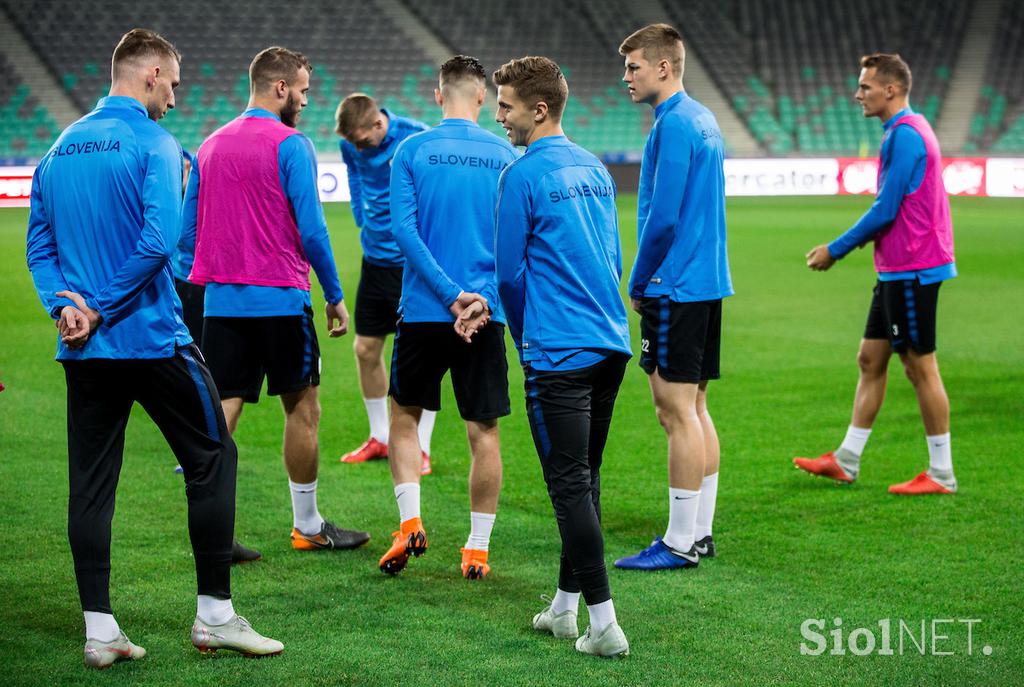 Slovenska nogometna reprezentanca trening Stožice
