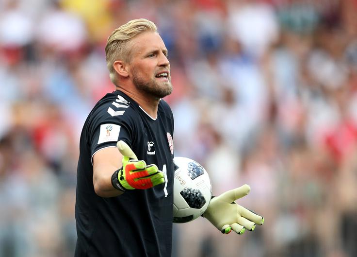 Od vratarjev, ki so branili na treh tekmah, ima po Musleri najvišji odstotek ubranjenih strelov Danec Kasper Schmeichel (93,3 odstotkov), ki ga v nedeljo zvečer čaka obračun osmine finala proti Hrvaški. | Foto: Reuters