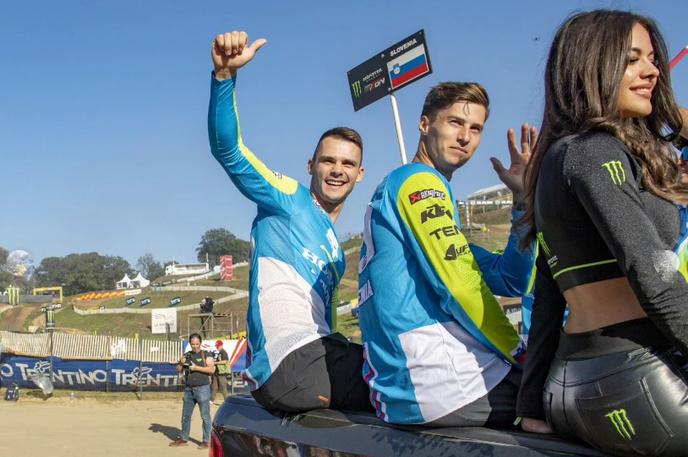 pokal narodov Tim Gajser Jan Pancar | Tim Gajser in Jan Pancar na lanskem pokalu narodov, ko je bila Slovenija deveta. | Foto Honda Racing/ShotbyBavo