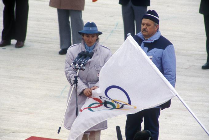 Največji favorit za olimpijsko medaljo na olimpijskih igrah v Sarajevu je bil Bojan Križaj. Na odprtju iger na današnji dan mu je pripadla čast prisege v imenu športnikov.  | Foto: Guliverimage/Getty Images