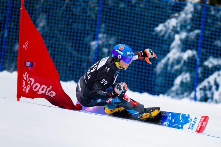 Dobro je z rdečo progo opravil tudi Žan Košir, a nastopa na modri progi nato ni dokončal. | Foto: Filip Barbalić