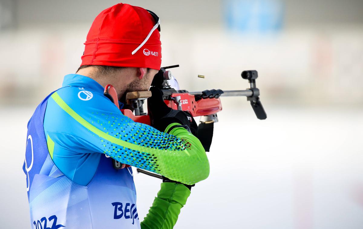 Jakov Fak, Peking | Jakov Fak je poskrbel za najboljšo uvrstitev slovenske biatlonske reprezentance na OI v Pekingu, a njegovo 26. mesto s sprinta ni tisto, kar so si želeli. | Foto Guliverimage