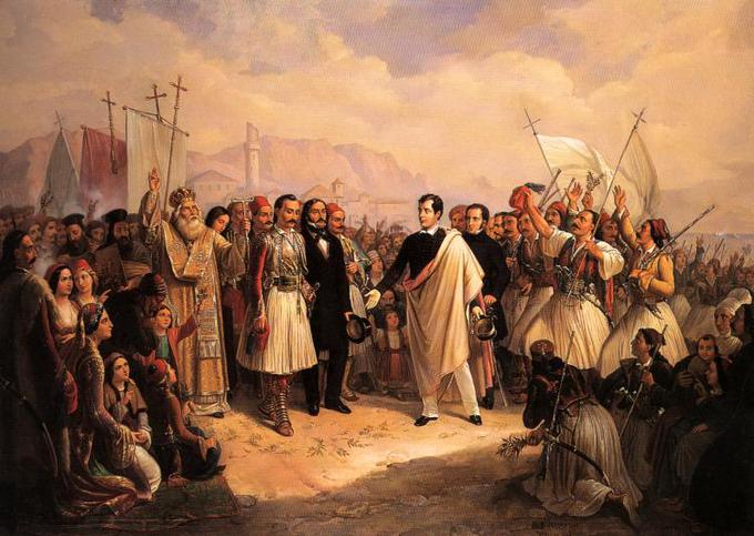 Prihod slovitega romantičnega angleškega pesnika lorda Byrona v Grčijo, kjer se je v grški revolucionarni vojni za neodvisnost bojeval proti Turkom. V Grčiji je tudi umrl.  | Foto: Thomas Hilmes/Wikimedia Commons