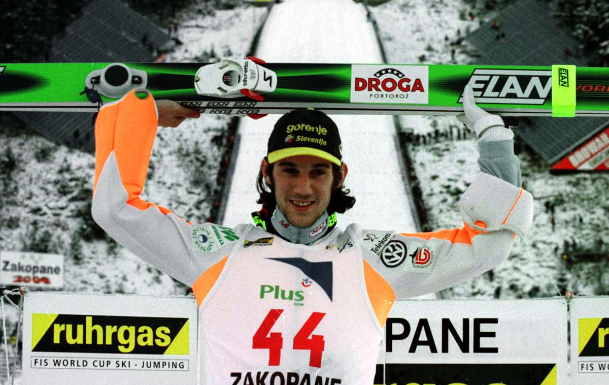 Primož Peterka | Primož Perka se je v Bischofshofnu leta 1997 veselil velike zmage in postal kralj turneje. | Foto Reuters
