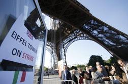 Nezadovoljstvo turistov ob zaprtem Eifflovem stolpu
