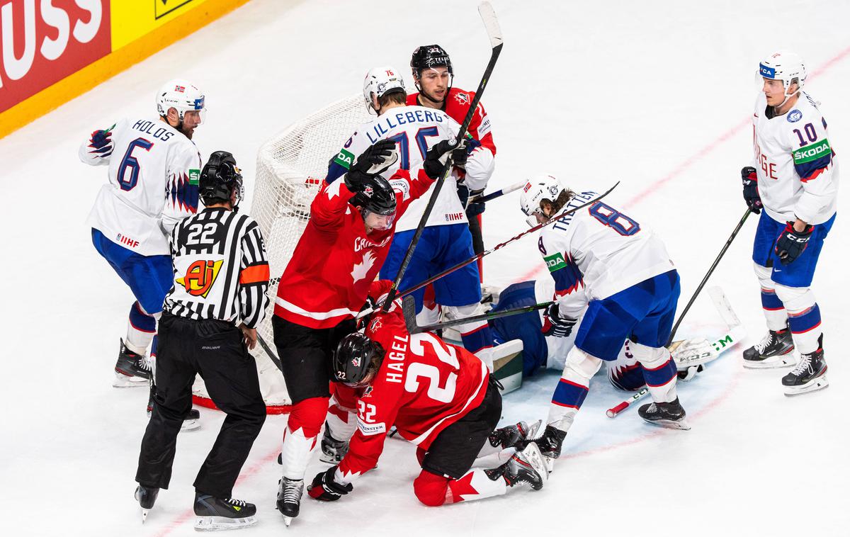 Kanada - Norveška (SP v hokeju 2021) | Kanadčani so prišli do prve zmage na tem prvenstvu, ko so s 4:2 premagali Norveško. | Foto Guliverimage