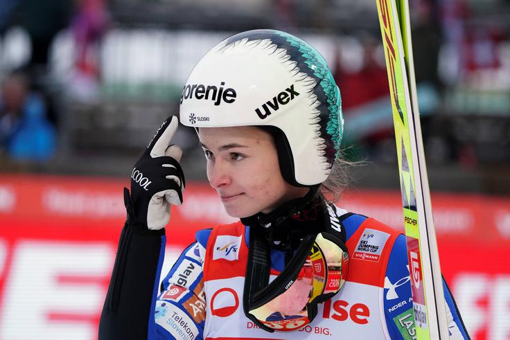 Nika Križnar je sobotno tekmo spremljala kot gledalka. | Foto: Guliverimage