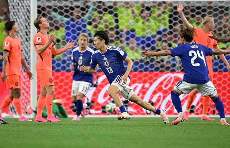 Keito Nakamura je v 57. minuti izenačil na 1:1, a je Nizozemska kmalu za tem znova povedla. | Foto: Reuters