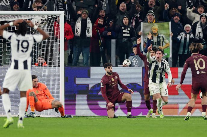 Juventus Manchester City Dušan Vlahović | Juventus je decembra premagal Manchester City v ligi prvakov. | Foto Reuters