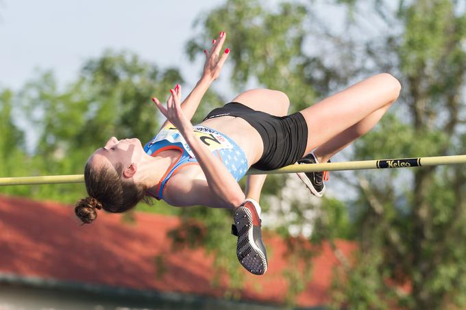 Lia Apostolovski si je v skoku v višino delila osmo mesto z 1,80 m na svojem prvem velikem mednarodnem prvenstvu. | Foto: Peter Kastelic/ Sportida