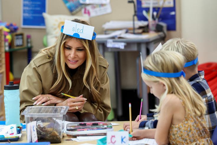 Melania Trump, Usha Vance, marinci, oporišče, obisk, Severna Karolina | Foto: Reuters